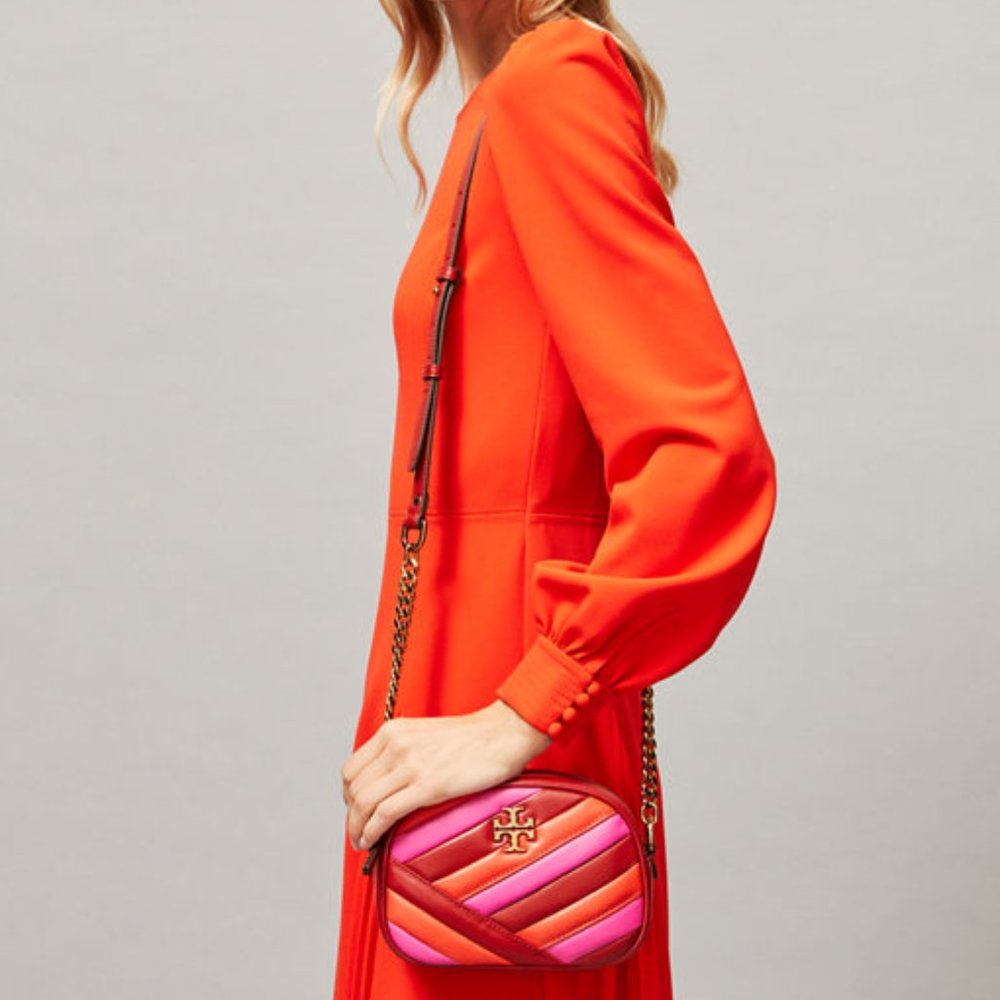 Sold ! Tory Burch KIRA CHEVRON COLOR-BLOCK CAMERA BAG - Picture 5 of 8
